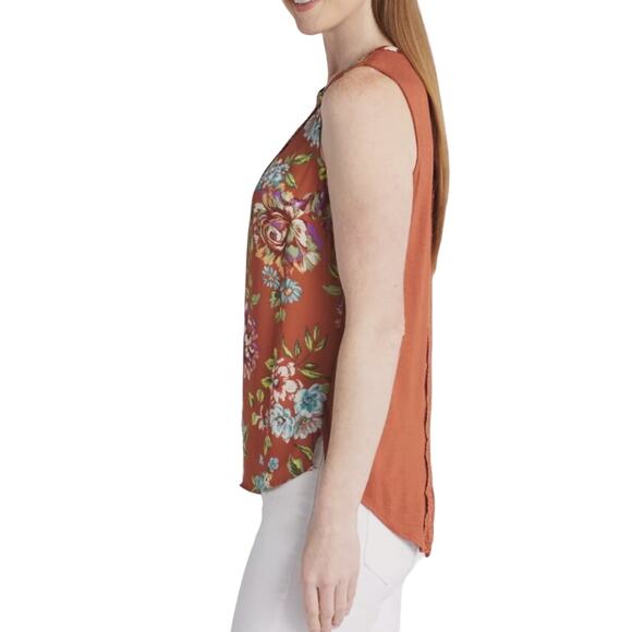 Daniel Rainn SMALL Quin Keyhole Crochet Blouse - Stitch Fix Mixed Material Top - Picture 4 of 12